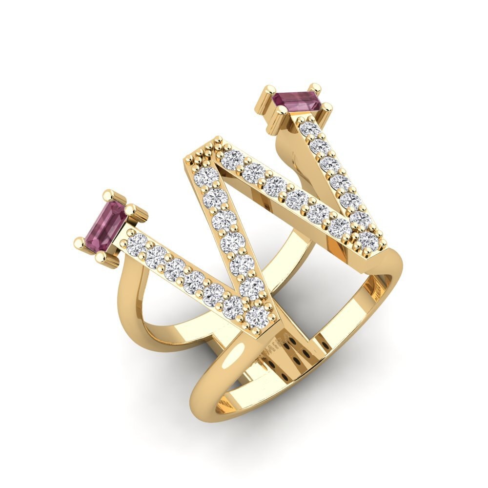 Baguette Rhodolite Garnet SYLVIE Ring Martox - W