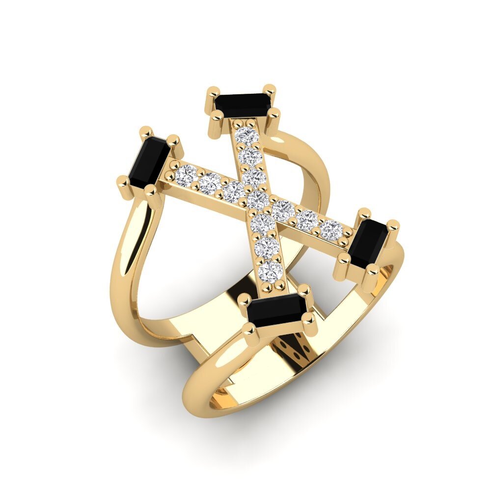 Baguette Black Onyx SYLVIE Ring Martox - X