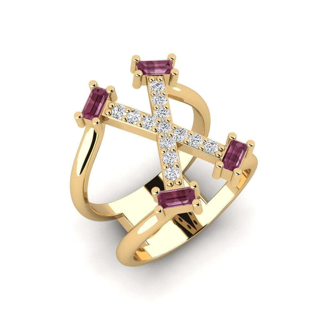 Baguette Rhodolite Garnet SYLVIE Ring Martox - X