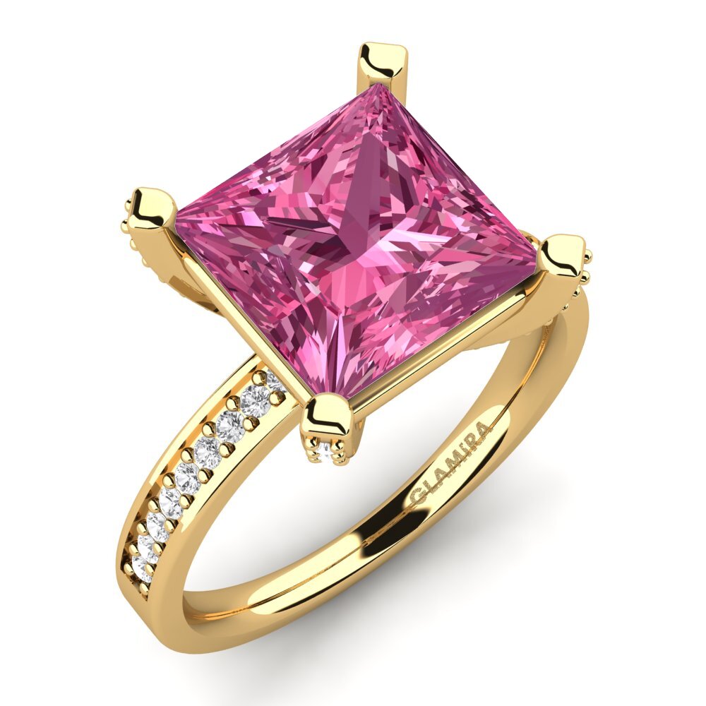 9ct Yellow Gold Pink Tourmaline Ring Martoya