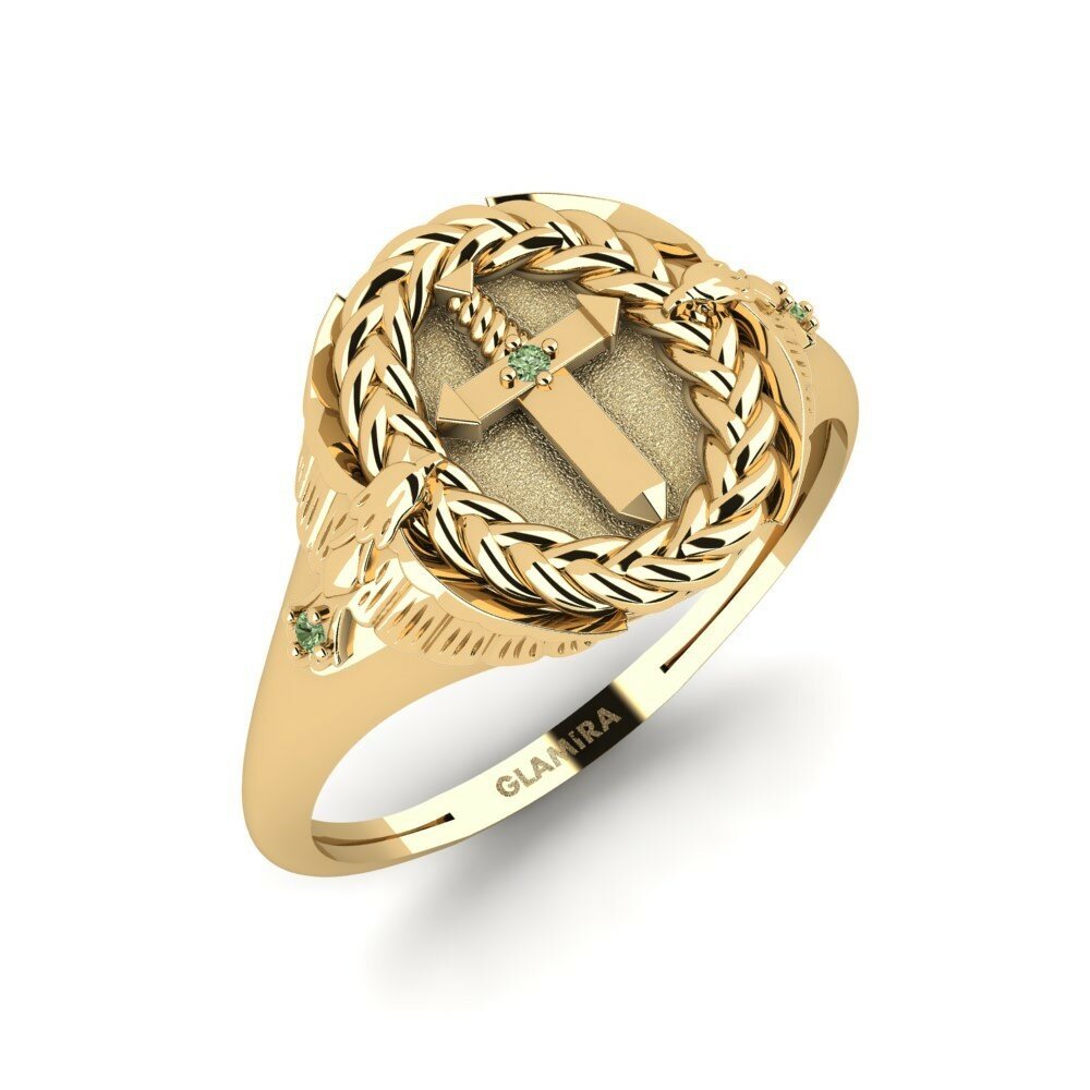 Diamant Vert Bague pour homme Martyr