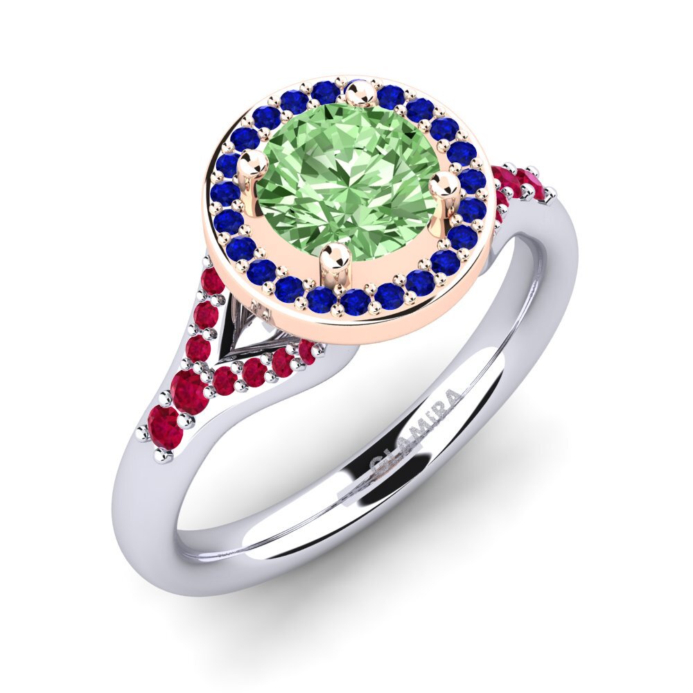 14ct White & Rose Gold Engagement Ring Marvina