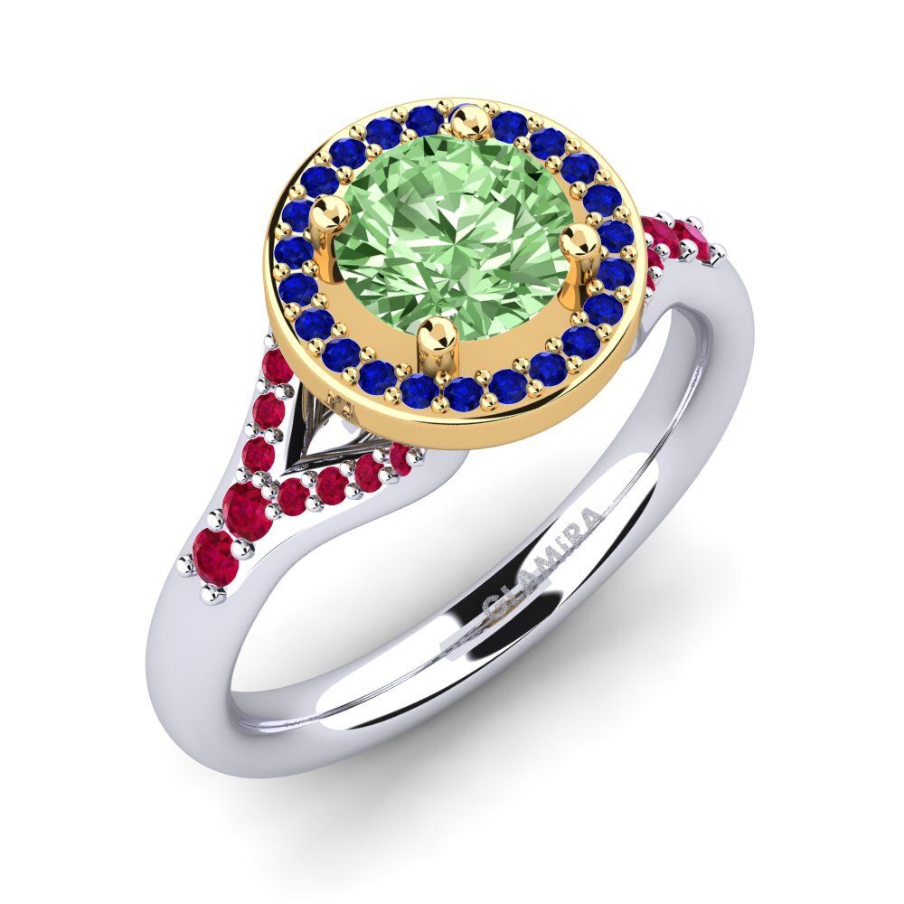 14ct White & Yellow Gold Engagement Ring Marvina