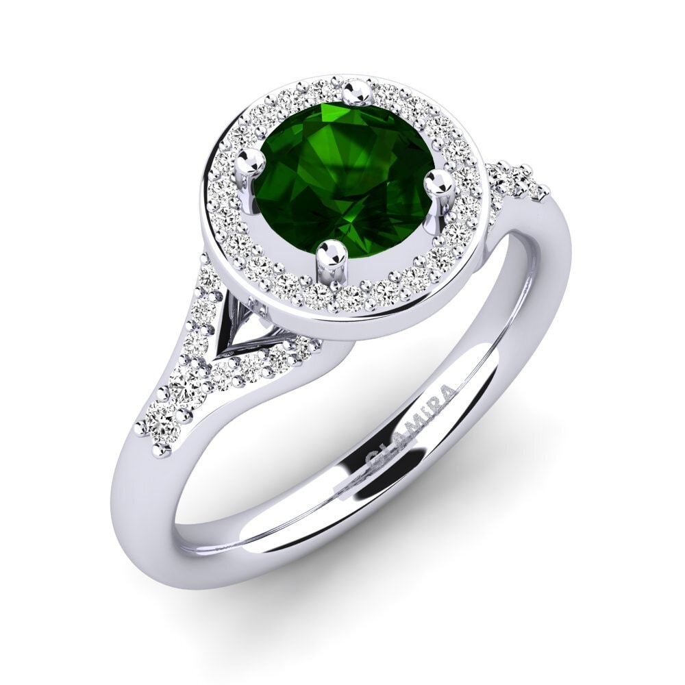 Tourmaline Verte Bague de fiançailles Marvina