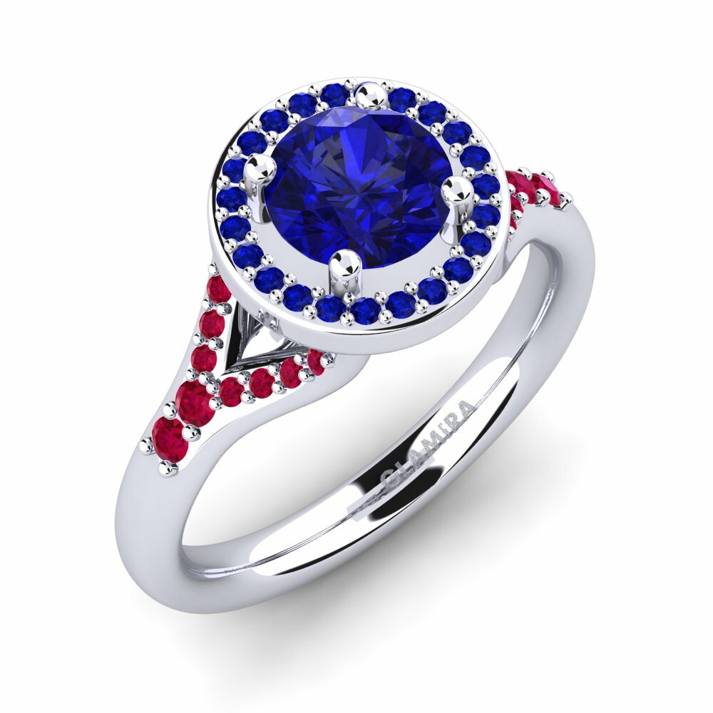 Sapphire (Lab Created) Engagement Ring Marvina