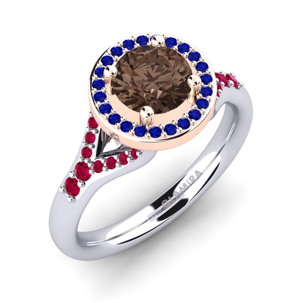 18ct White & Rose Gold Engagement Ring Marvina