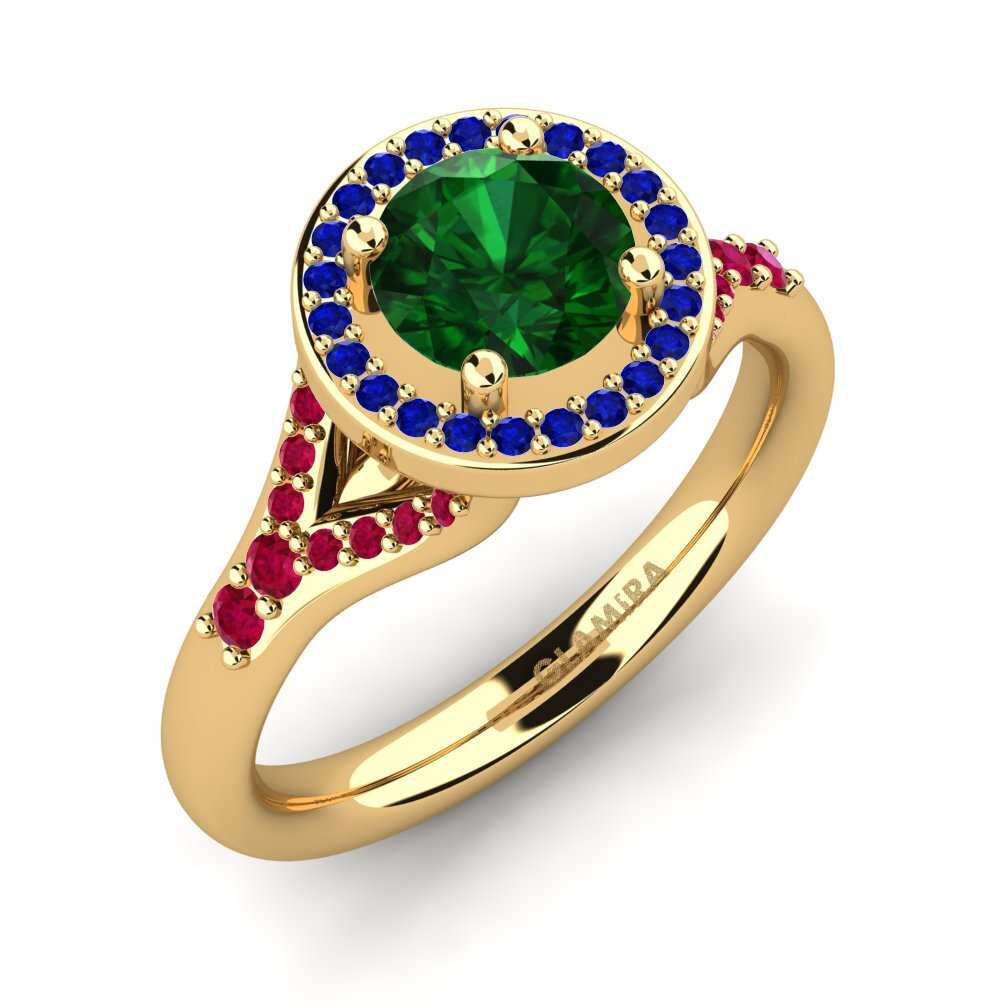 14K Geel Goud Tsavorite Verlovingsring Marvina