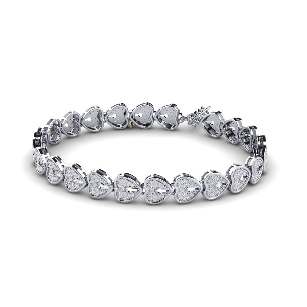 9ct White & Yellow Gold Diamond Women's Bracelet Marybelle