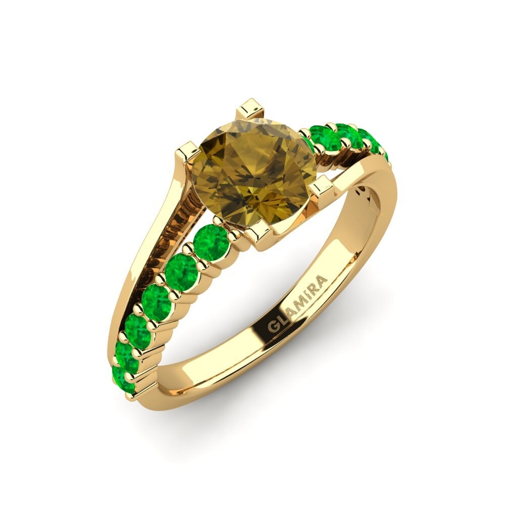 Brown Zircon Engagement Ring Maryellen