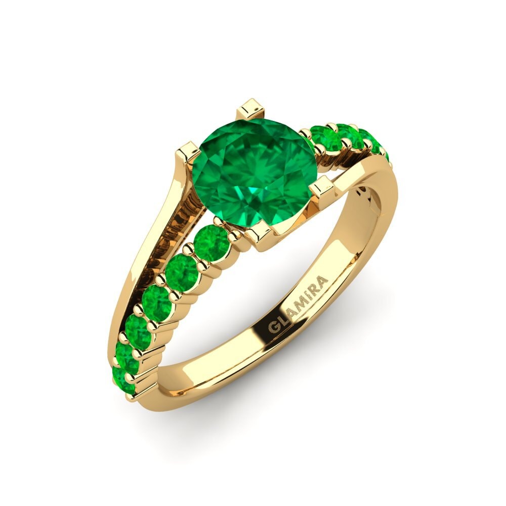 Emerald (Lab Created) Engagement Ring Maryellen