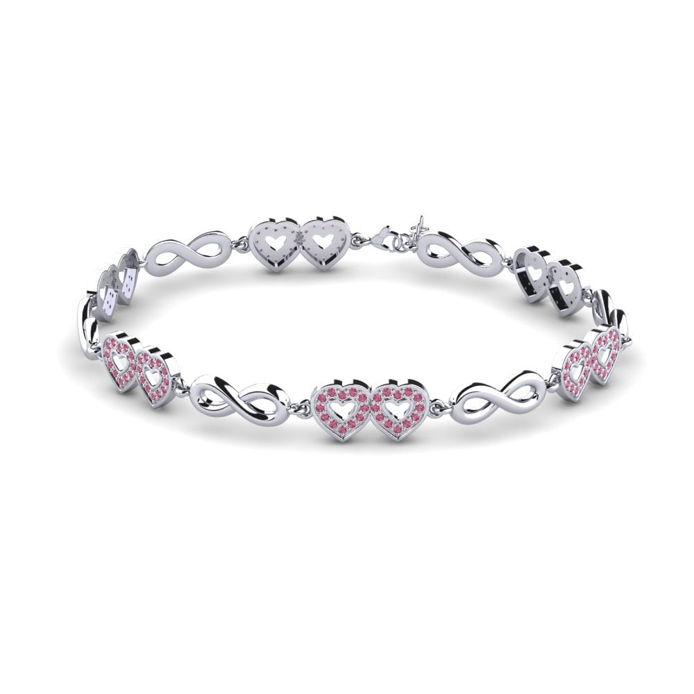 Platine 950 Grenat de Rhodolite Bracelet pour femme Maryrose