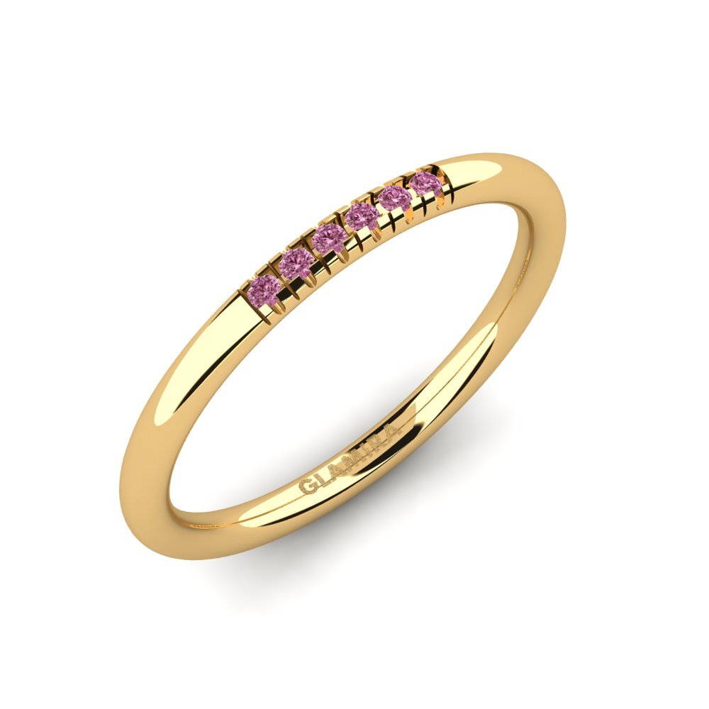 Or Jaune 14k Grenat de Rhodolite Bague Masha