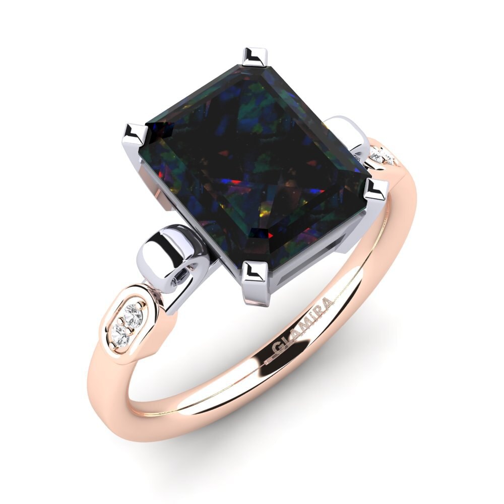 18ct Rose & White Gold Engagement Ring Mathina