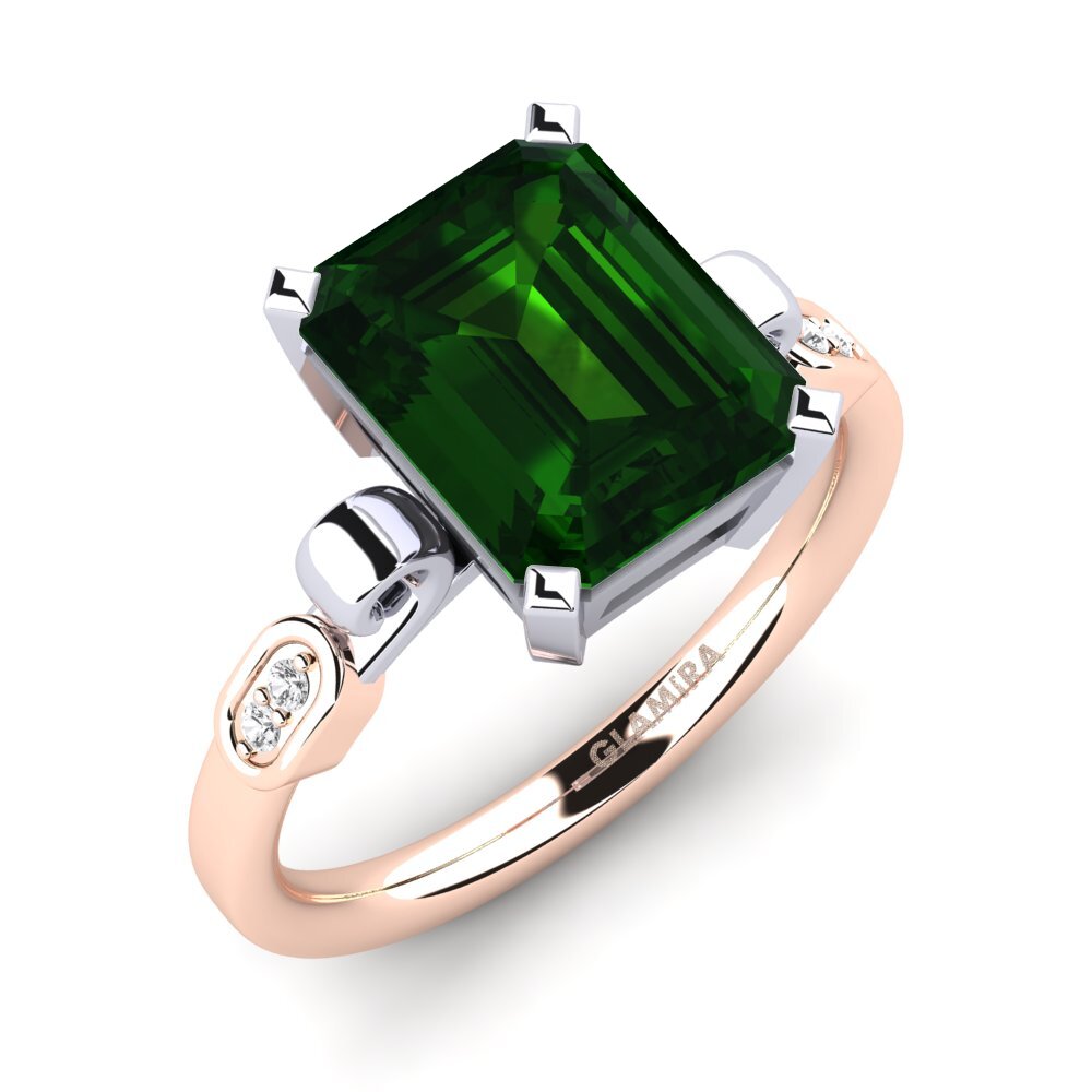 18ct Rose & White Gold Engagement Ring Mathina