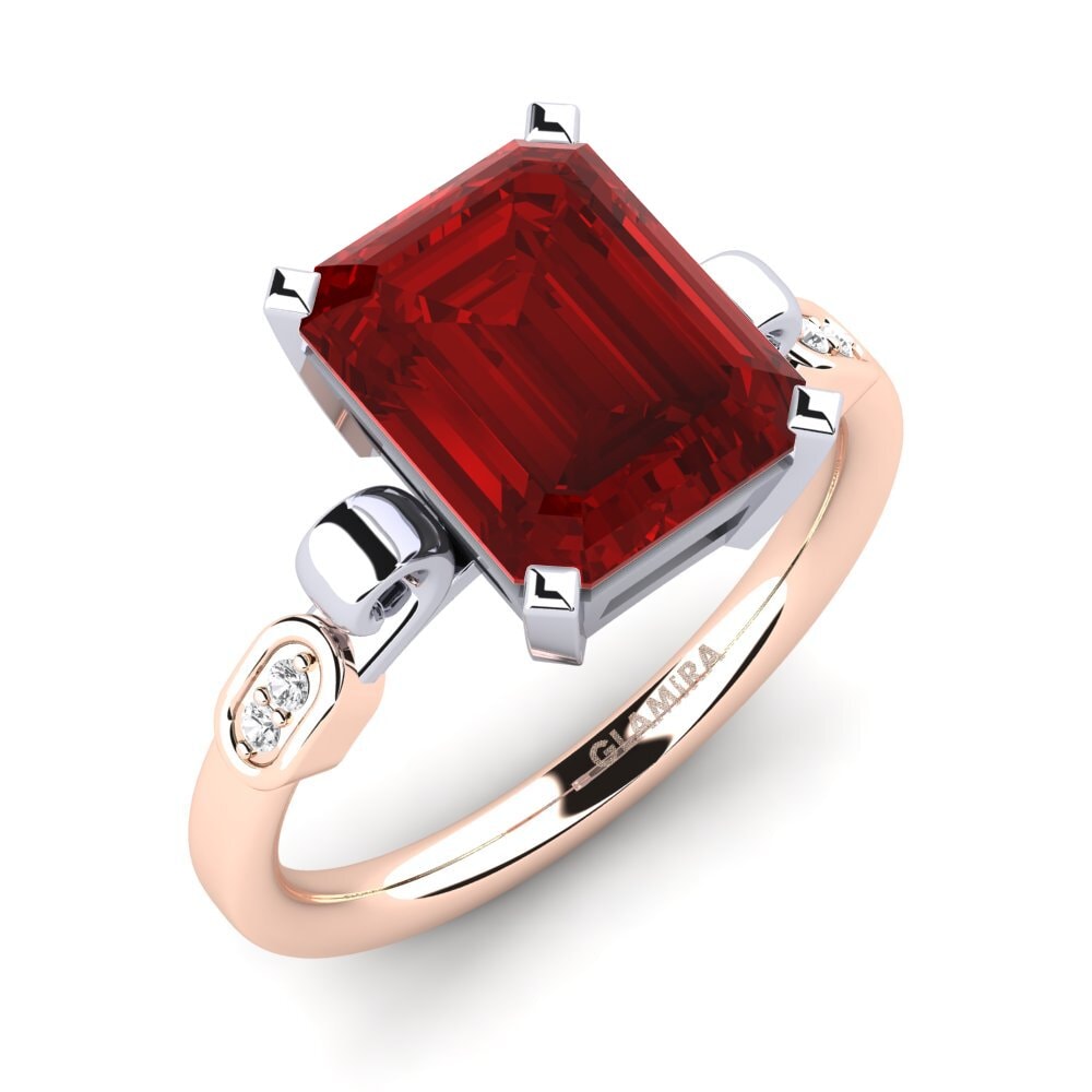 18K Rose & White Gold Engagement Ring Mathina
