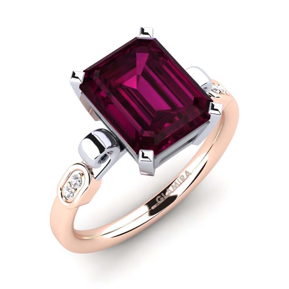 14K Rose & White Gold Engagement Ring Mathina