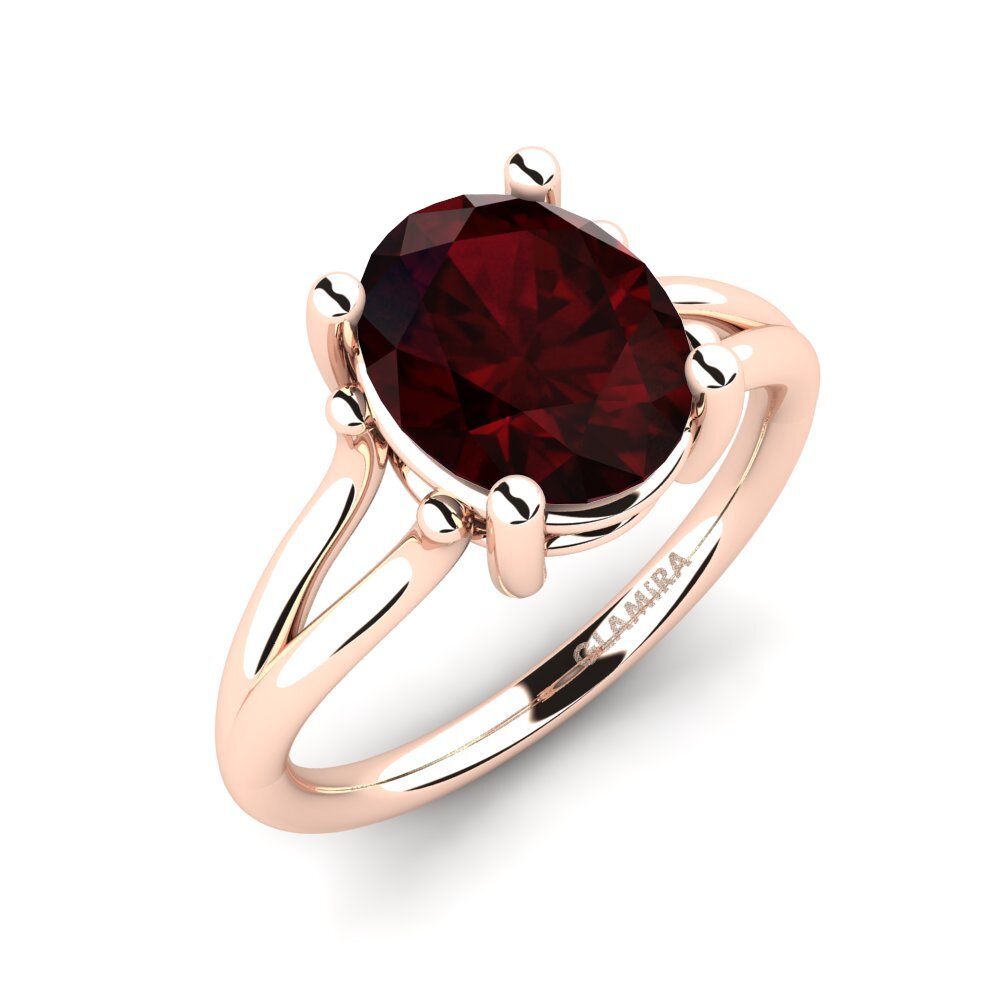 red-750 garnet Anel de Noivado Matteline