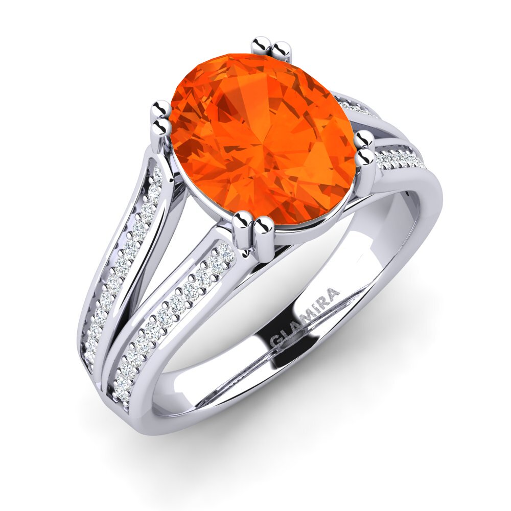 Fire Opal Engagement Ring Matteya