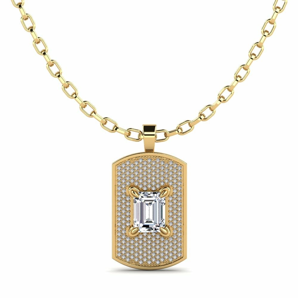 Fashion Amanda Cerny Finest Selection Men's Pendant Matthew 585 Yellow Gold Swarovski Crystal
