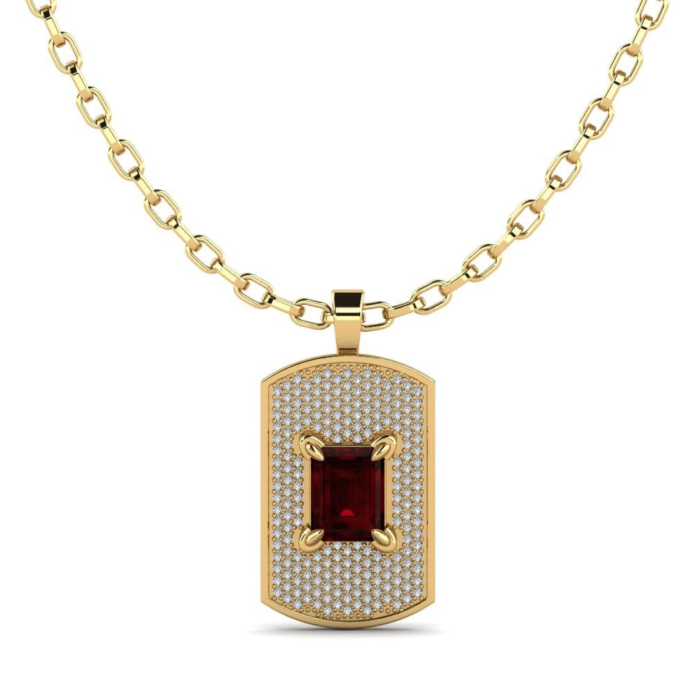 Garnet Men's Pendant Matthew