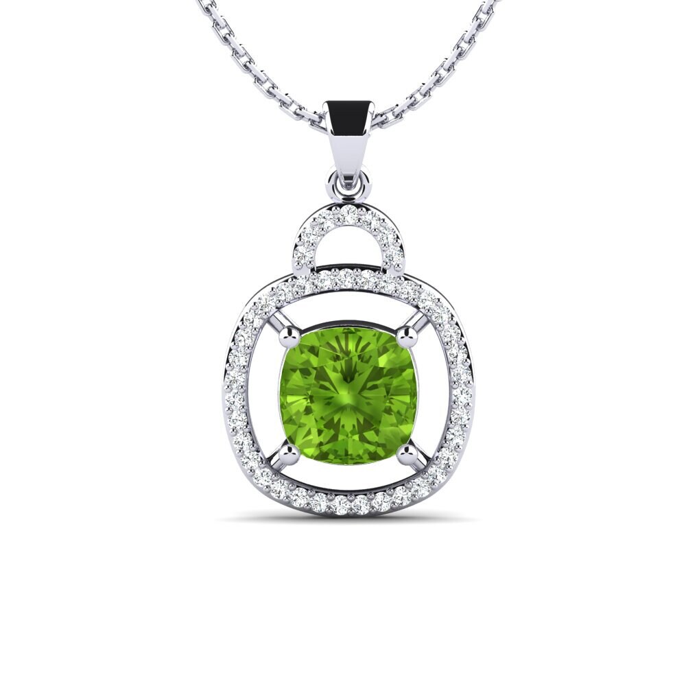 Cushion Peridot Women's Pendant Matyika