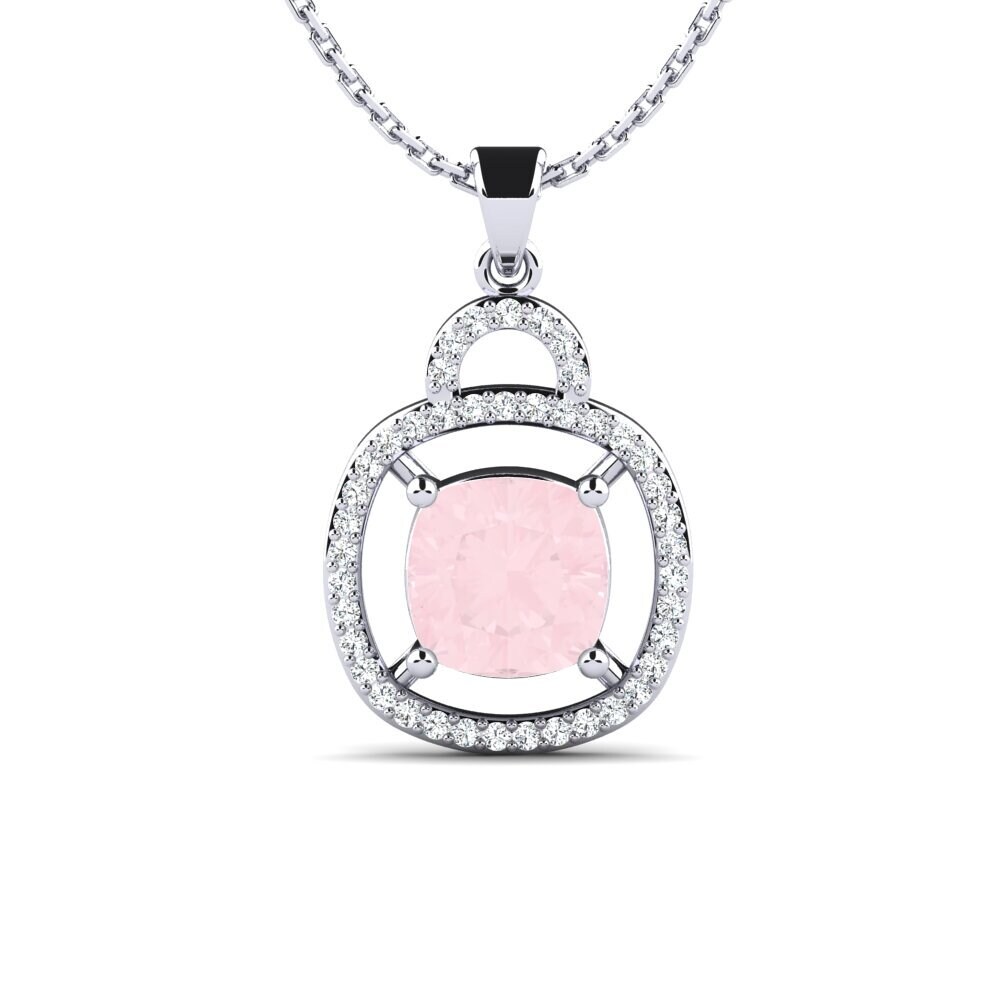 Cushion Rose Quartz Women's Pendant Matyika