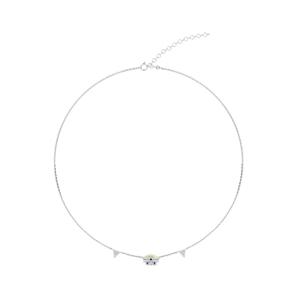 Plata 925 Diamante Negro Collar Gargantilla de Mujer Matyti