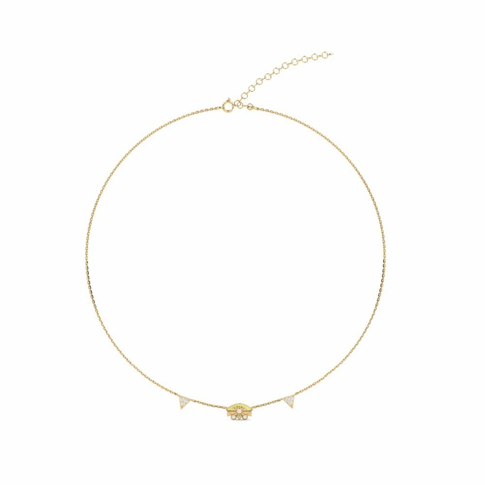 14k Oro Amarillo Collar Gargantilla de Mujer Matyti