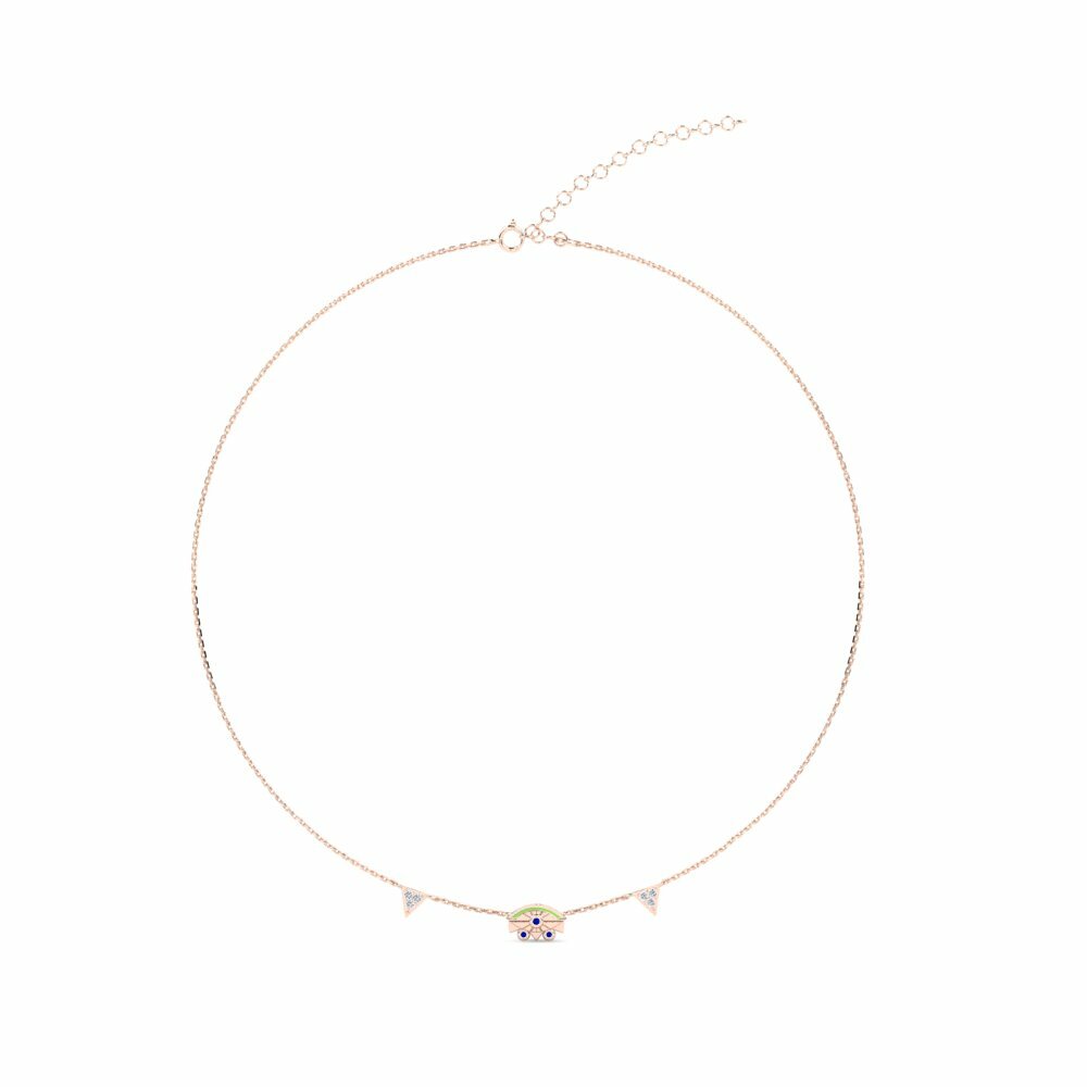Vàng Hồng 18K Đá Sapphire Dây chuyền choker nữ Matyti