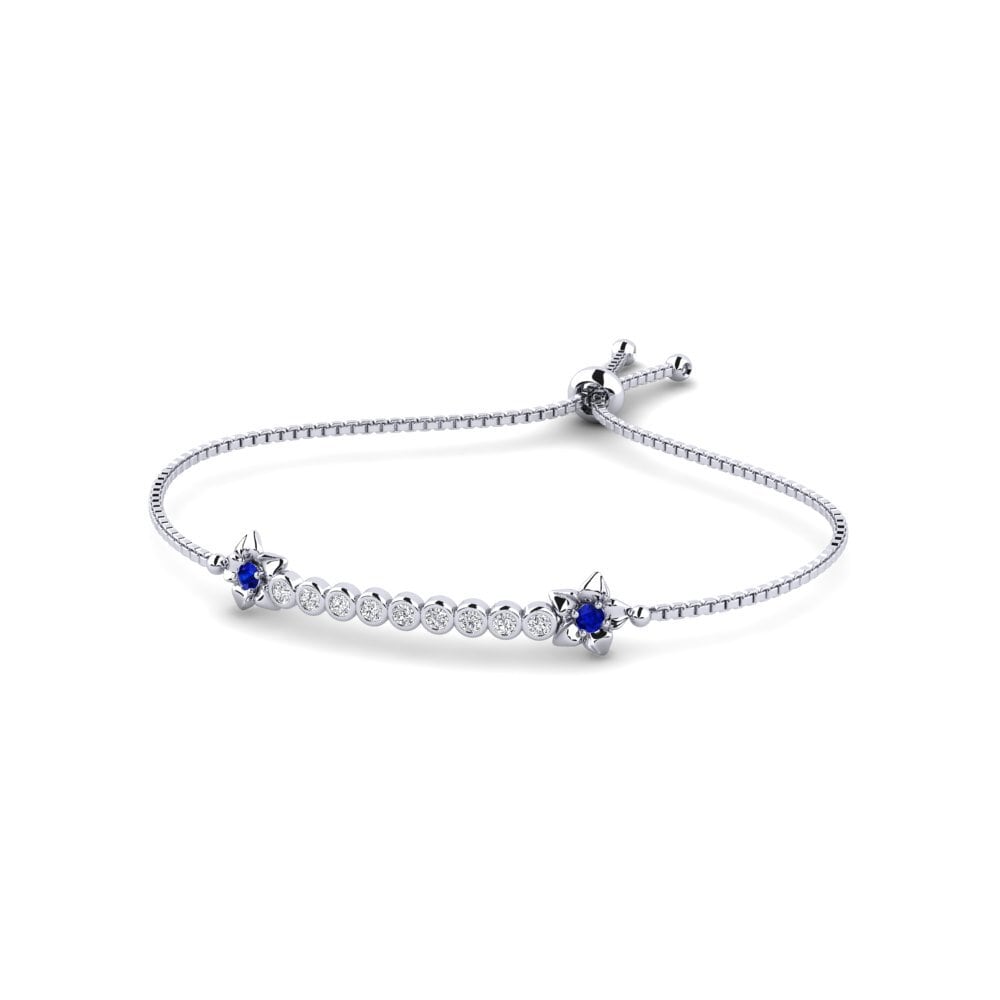 Weißgold 375 Saphir Damen armband Maud