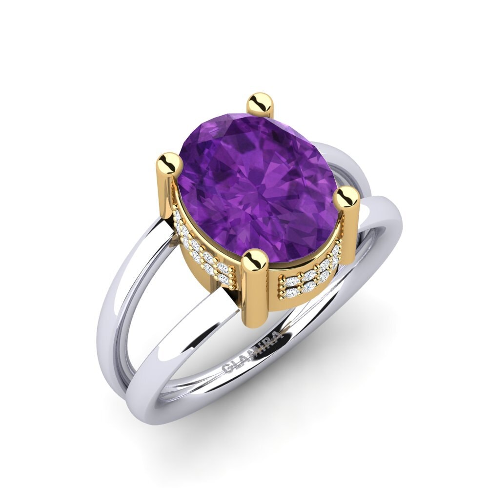 Amethyst Engagement Ring Maulika