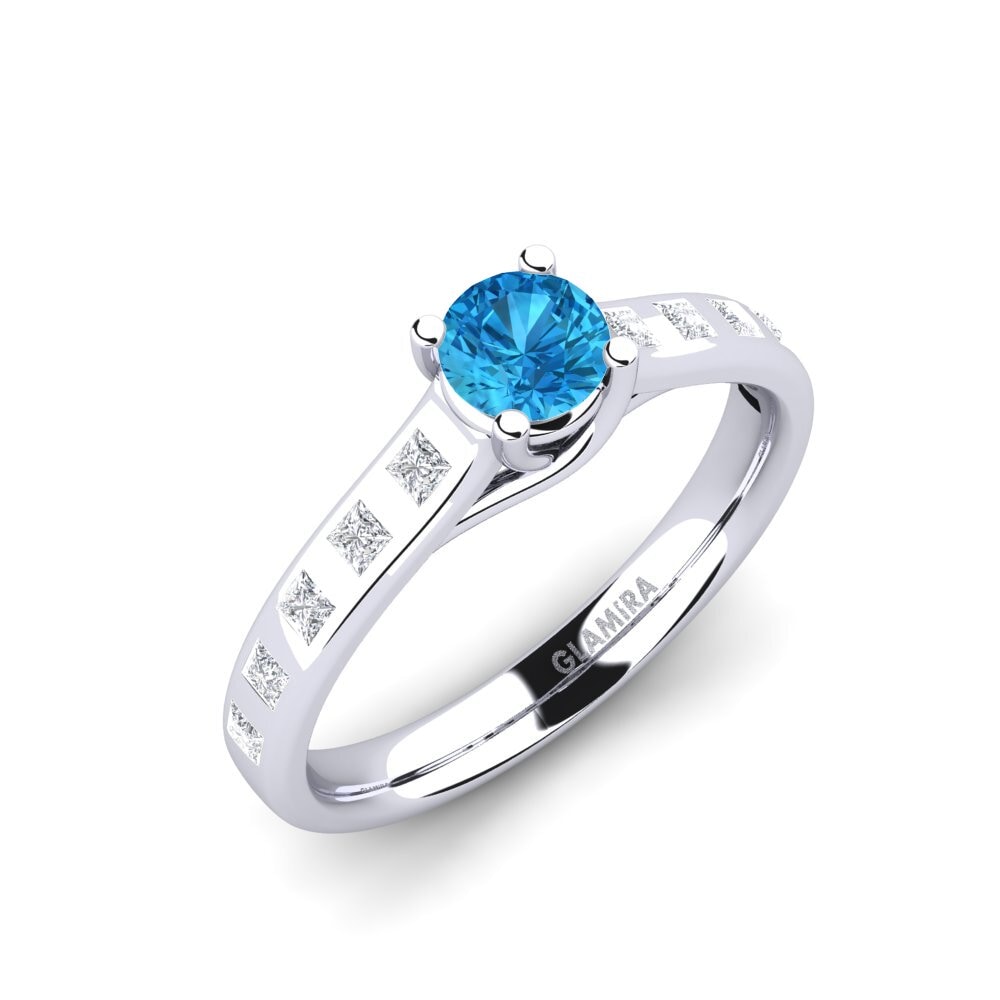 Blue Topaz Engagement Ring Mauricette