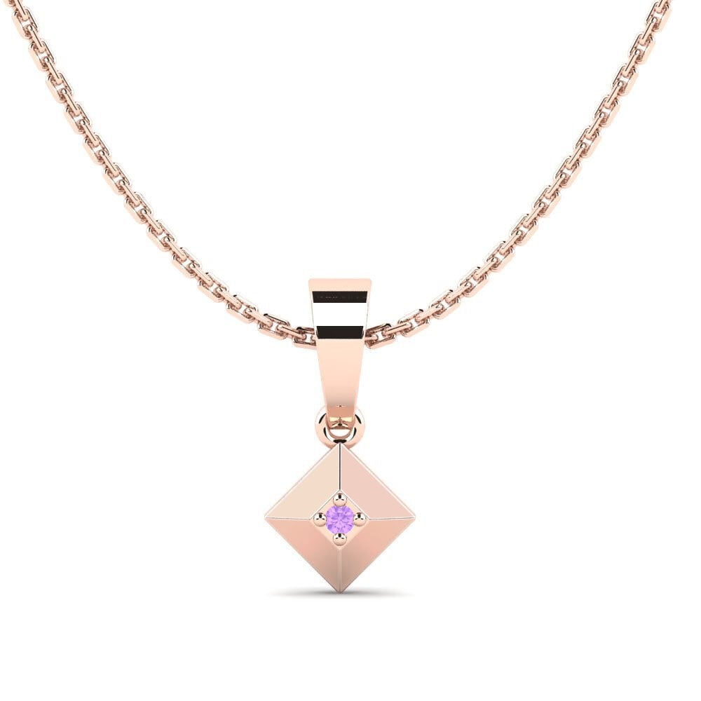 14ct Rose Gold Amethyst Pendant Maxilaria Daughter