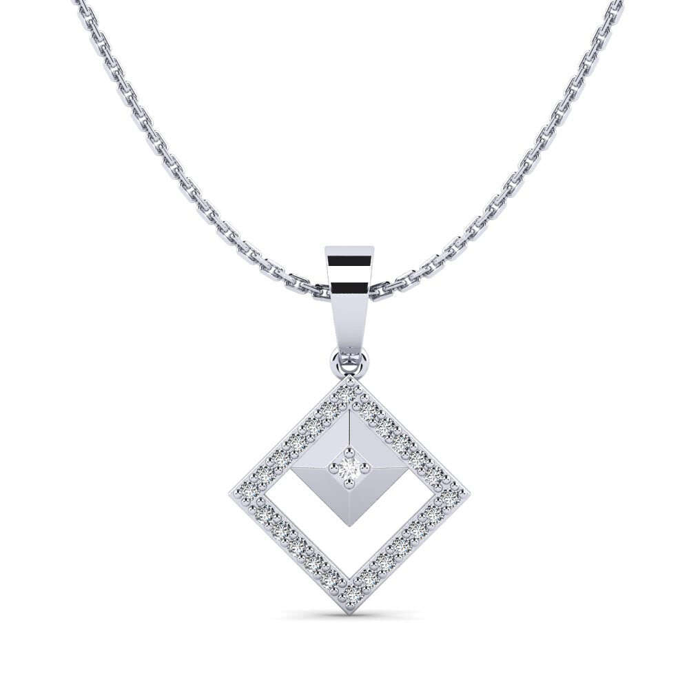 14k Oro Blanco Colgante de Mujer Maxilaria Mother