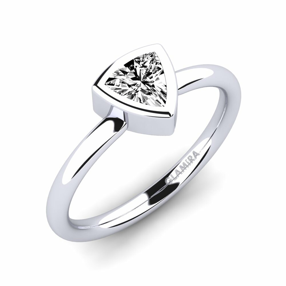 Classic Solitaire Engagement Rings Maxson 585 White Gold Moissanite