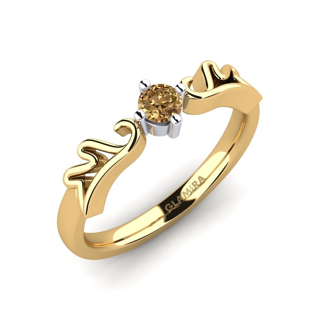 Brown Diamond Engagement Ring Maya 0.16 crt