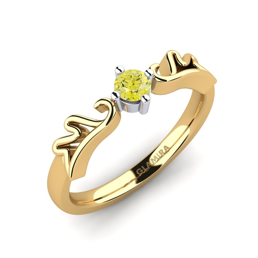 Gelber Diamant Verlobungsring Maya 0.16 crt