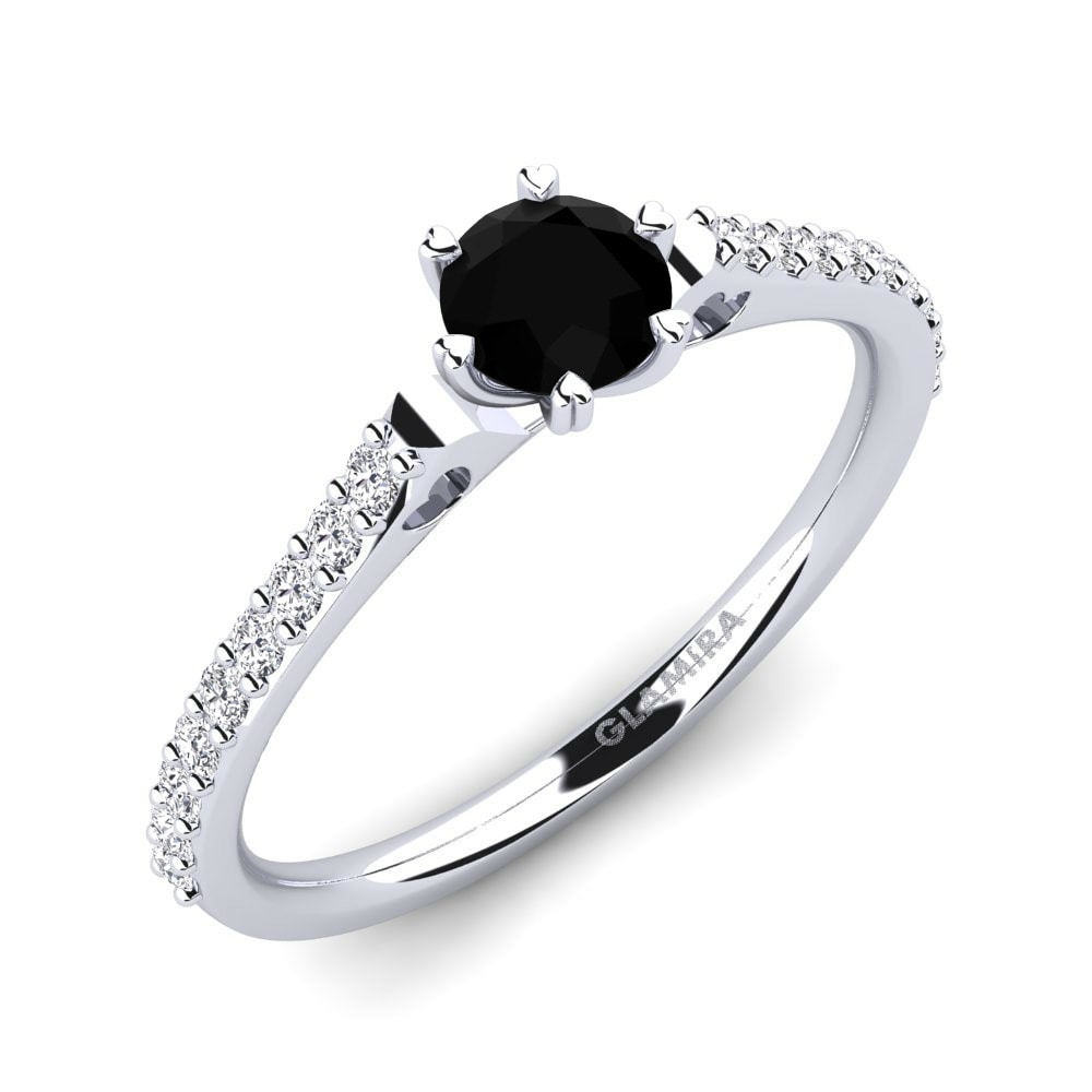 Črni diamant Zaročni prstan Mayetta