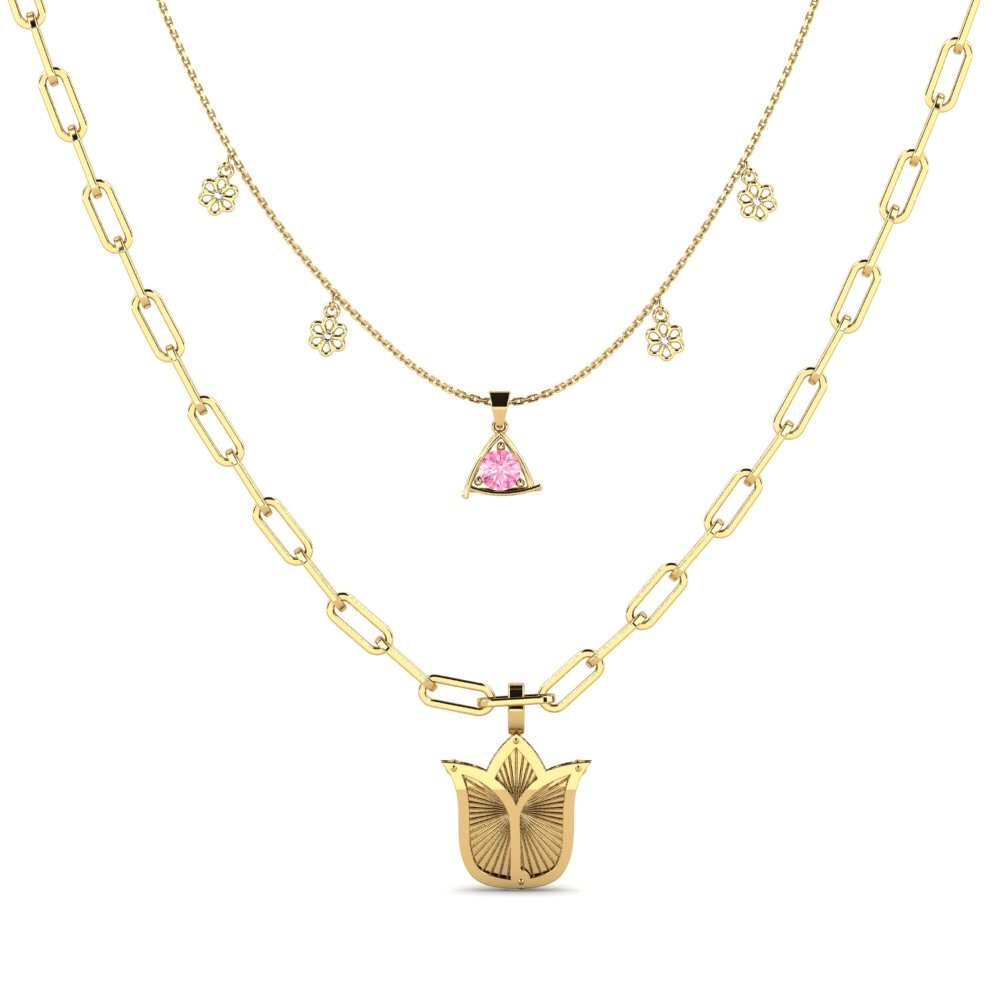 Zafiro Rosado Collar de clip Maynard