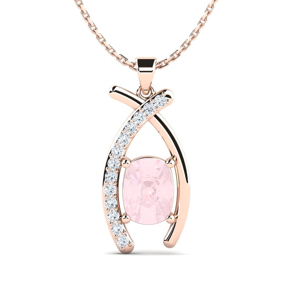 Cushion Rose Quartz Women's Pendant Mayzelle