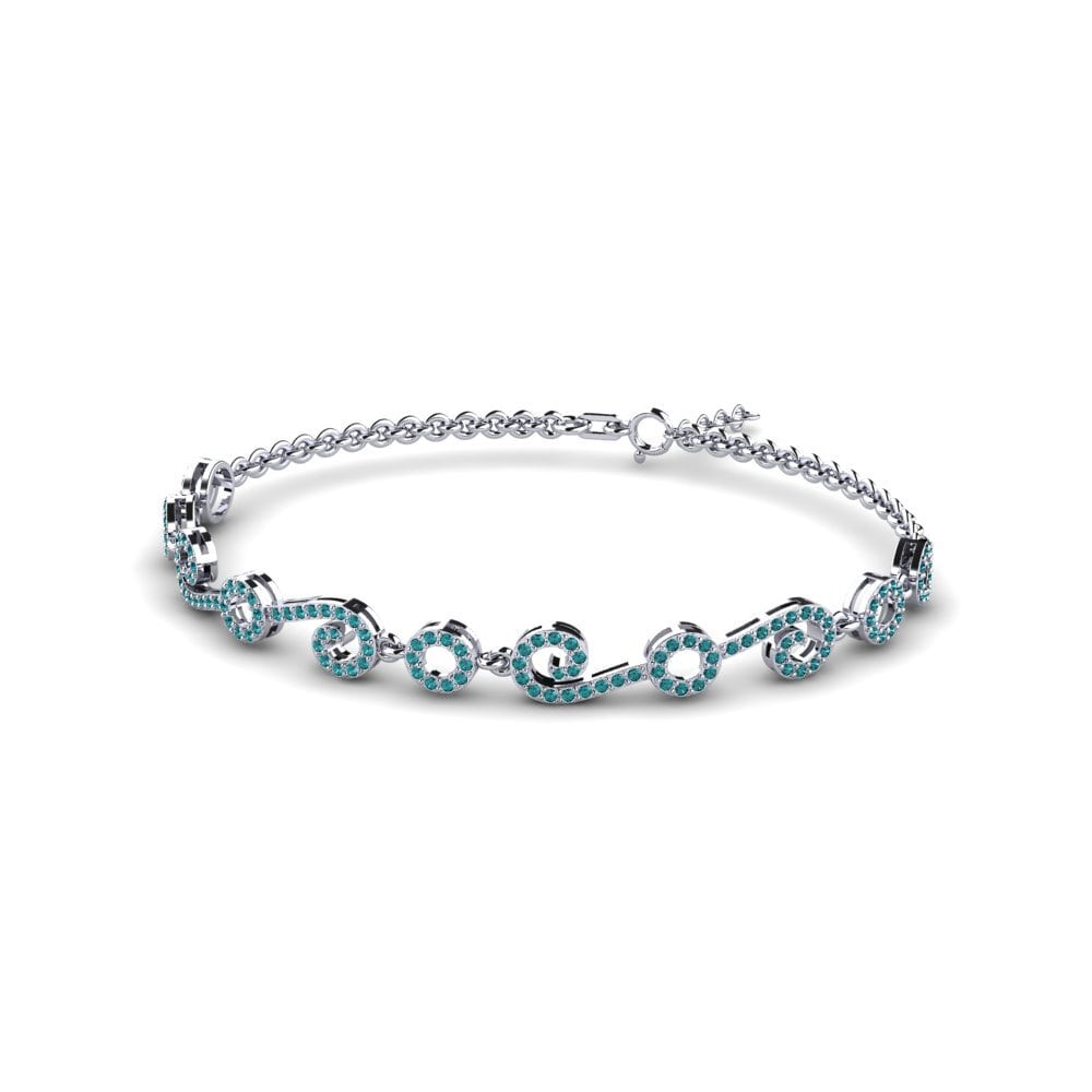 Armschmuck Glieder Blauer Diamant