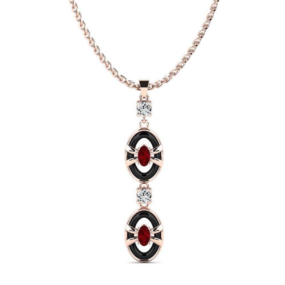 14k Rose Gold Ruby Women's Pendant Mcilrath