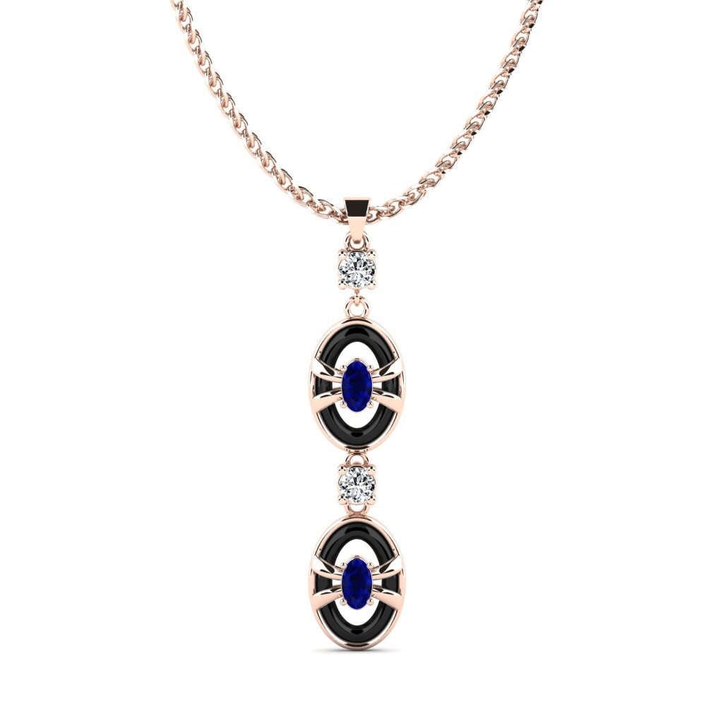 9ct Rose Gold Sapphire Women's Pendant Mcilrath