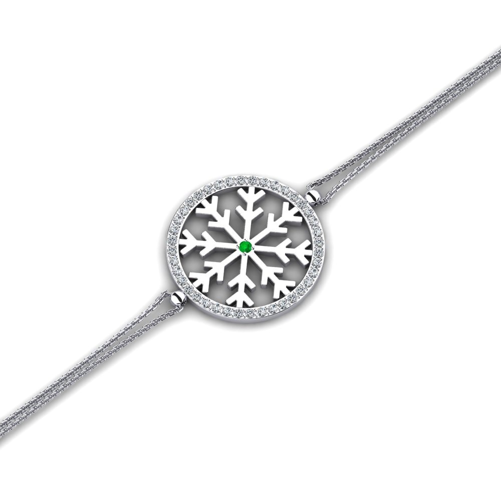 Platine 950 Émeraude Bracelet pour femme Meaghan