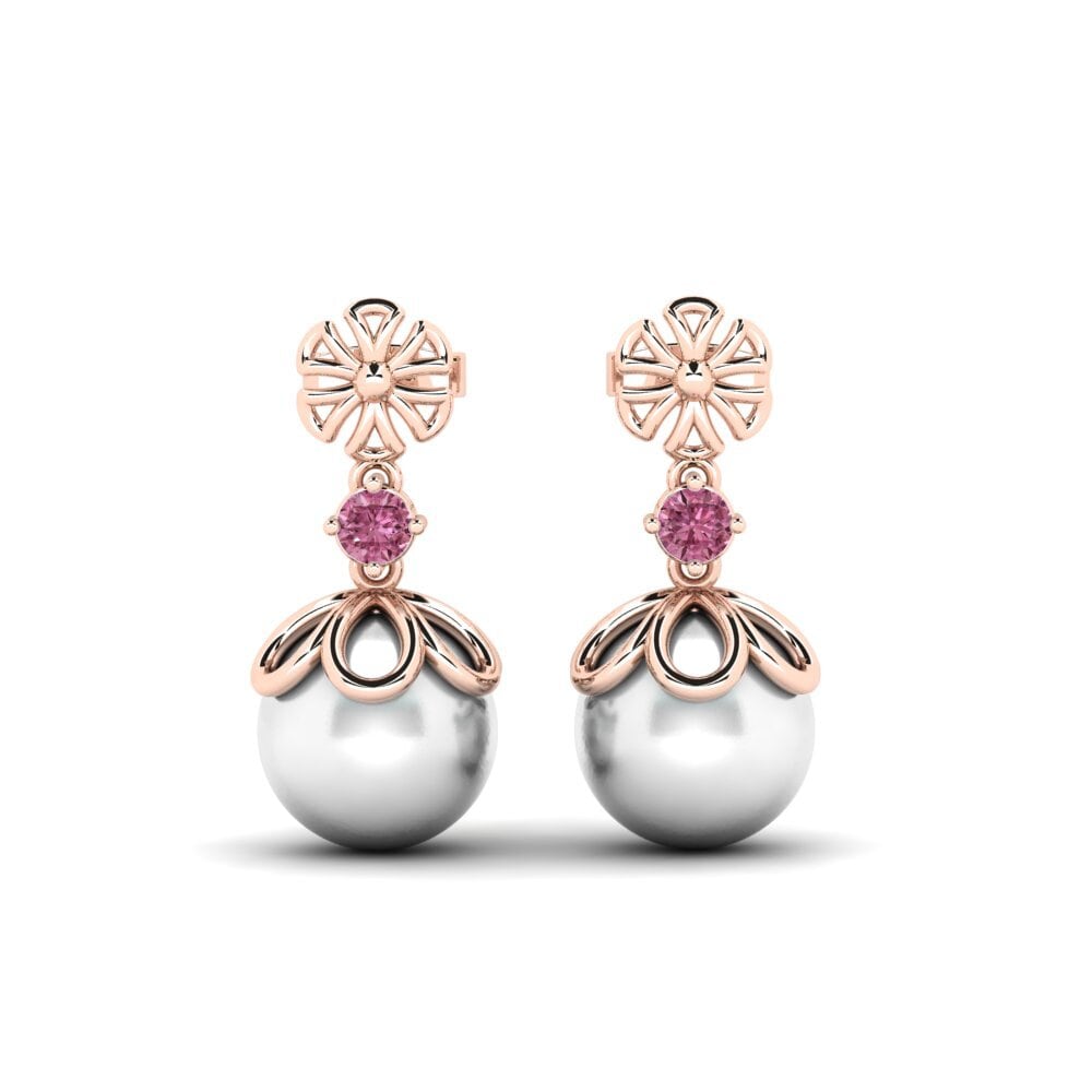 Rotgold 375 Rhodolit-Granat Damen ohrring Mearlisaj