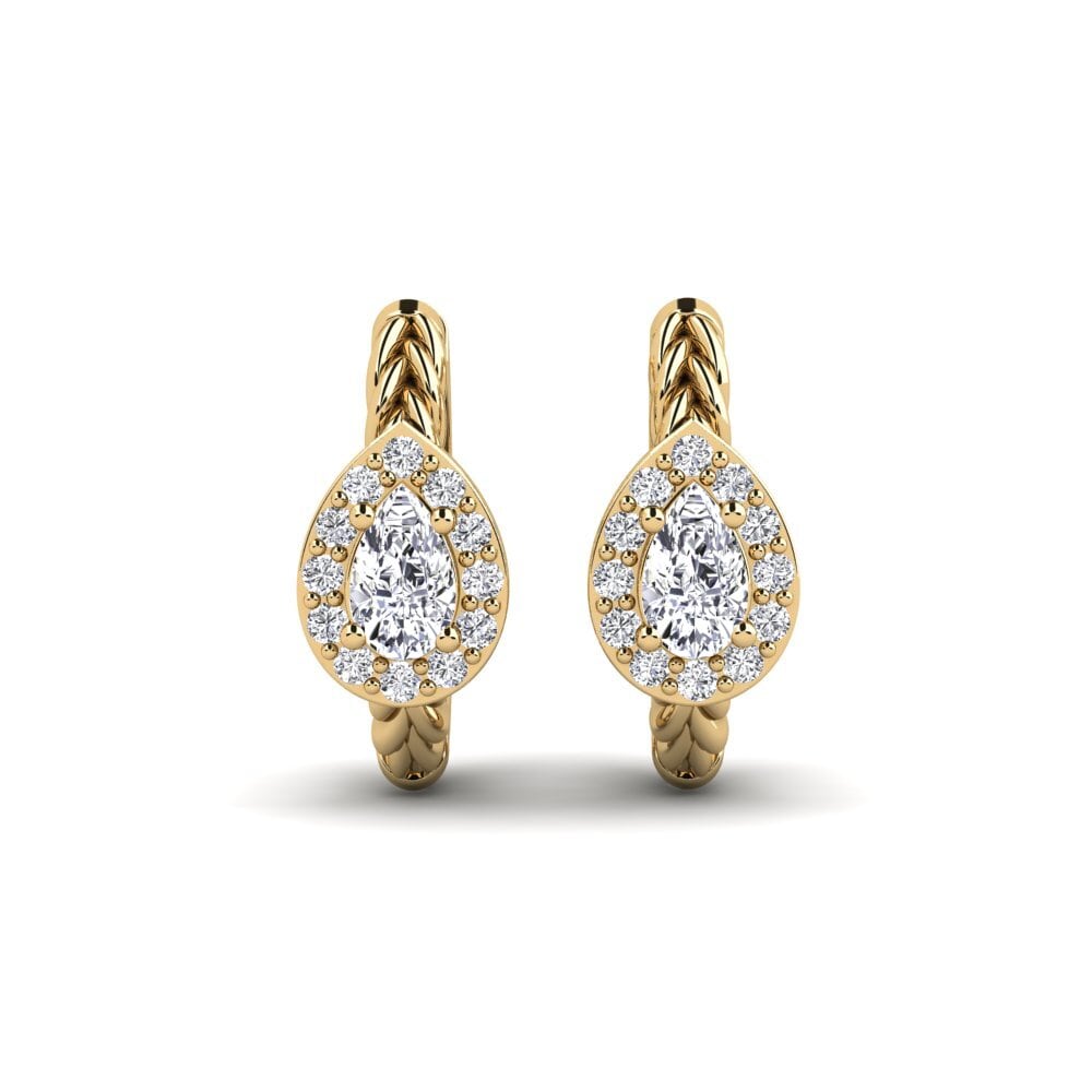Poire Diamant Boucle d'oreille femme Medovyy