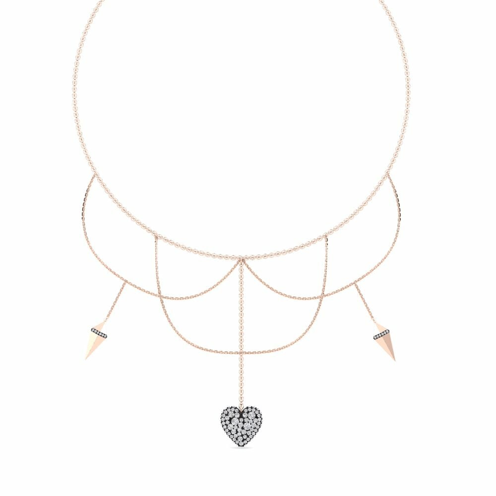 Vàng Hồng 18K Kim Cương Nhân Tạo Dây chuyền choker nữ Medusa