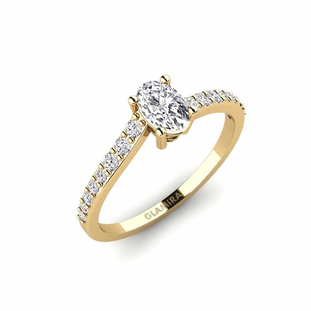 14k Yellow Gold Engagement Ring Megalonea