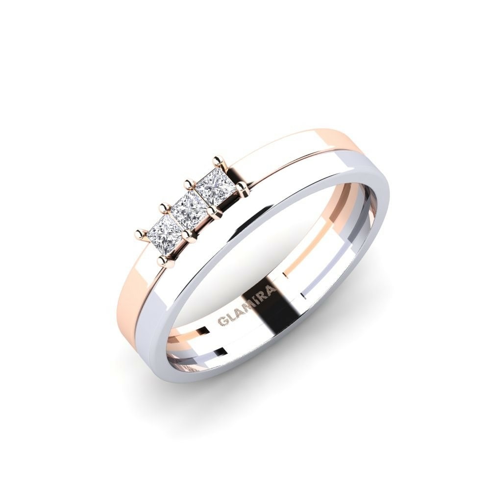 0.15 Carat Fashion Lab Grown Diamond 14k Rose & White Gold Ring Megisti