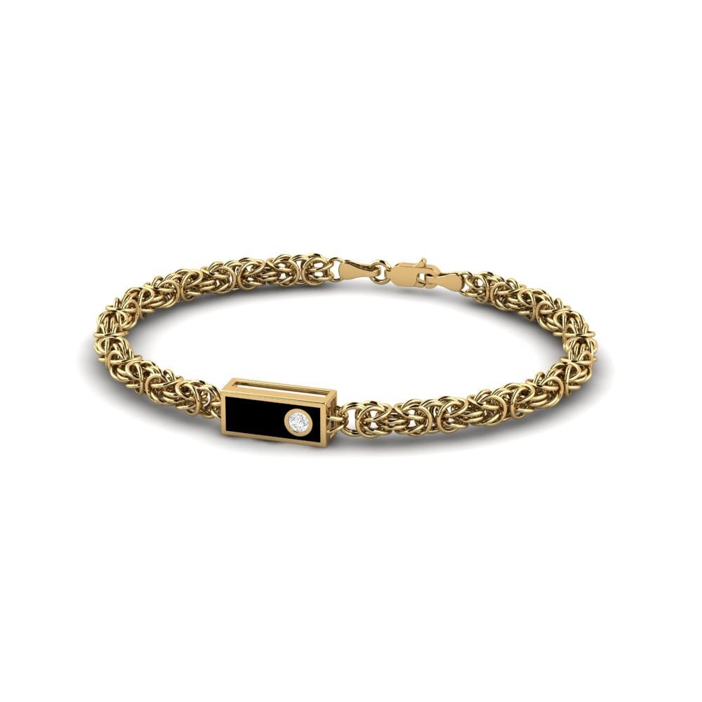 Chain White sapphire 18ct Yellow Gold Bracelets